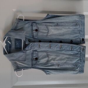 LOFT Denim Vest Size S